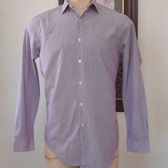 DKNY, Slim fit Stripe, Cotton Button down Shirt - Picture 2 of 12